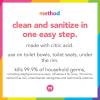 imageMethod Antibacterial Toilet Bowl Cleaner Spearmint Kills 999 of Household Germs 24 Fl Oz24 Fl Oz Pack of 6