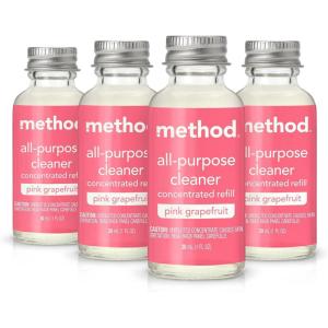 imageMethod AllPurpose Cleaner Concentrates Refills Pink Grapefruit 4 Recyclable 1 fl oz RefillsGrapefruit