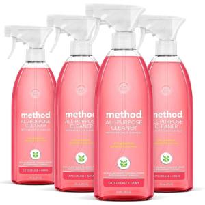 imageMethod AllPurpose Cleaning Wipes Pink Grapefruit MultiSurface Compostable 70 Count Pack of 328 Fl Oz Pack of 4
