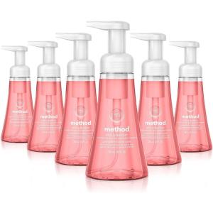 imageMethod Foaming Hand Soap Pink Grapefruit 10 Fl Oz Biodegradable Formula Pack of 310 Fl Oz Pack of 6