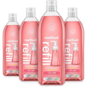 imageMethod Foaming Hand Soap Pink Grapefruit 10 Fl Oz Biodegradable Formula Pack of 328 Fl Oz Pack of 4