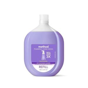 imageMethod Foaming Hand Soap Refill French Lavender Recyclable Bottle Biodegradable Formula 28 fl oz Pack of 428 Fl Oz Pack of 1