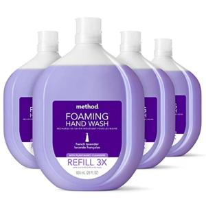 imageMethod Foaming Hand Soap Refill French Lavender Recyclable Bottle Biodegradable Formula 28 fl oz Pack of 428 Fl Oz Pack of 4