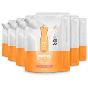 imageMethod Gel Dish Soap  Clementine Biodegradable Formula Tough on Grease 18 Fl Oz Pack of 436 Fl Oz Pack of 6