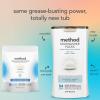 imageMethod Dishwasher Detergent Packs Fragrance Free  Clear Dishwashing Rinse Aid to Lift Tough Grease and Stains 54 Dishwasher Tabs per Package Pack of 2Unscented