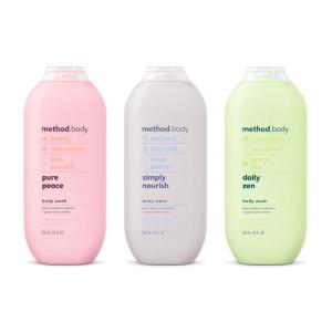 imageMethod Body Wash Variety Pack  Pure Peace 18 fl oz Simply Nourish 18 fl oz Daily Zen 18 fl oz Paraben and Phthalate Free