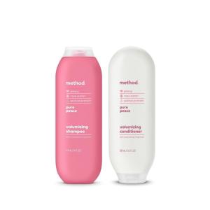 imageMethod Daily Pure Peace Volumizing Hair Care Shampoo 14 oz  Conditioner 135 oz with Rose Peony and Pink Sea Salt Paraben and Sulfate Free