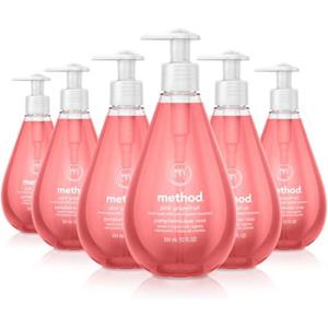 imageMethod Gel Hand Soap Refill Pink Grapefruit Recyclable Bottle 34 oz 4 packGrapefruit