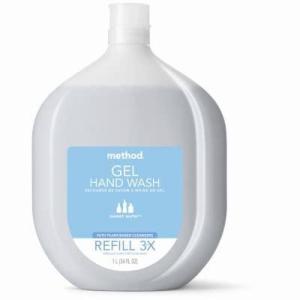 imageMethod Gel Hand Soap Refill Sweet Water Recyclable Bottle Biodegradable Formula 34 oz Pack of 4 Packaging May Vary34 Fl Oz Pack of 4