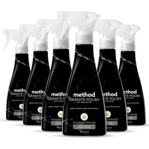 imageMethod Granite Polish Apple Orchard Polishes and Shines Granite Marble and Sealed Stone Surfaces 14 oz Spray Bottles Pack of 6Apple Orchard