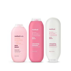 imageMethod Hair and Body Variety Pack  Pure Peace  Shampoo 14 oz Conditioner 135 oz Body Wash 18 oz