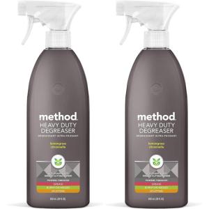 imageMethod Heavy Duty Degreaser Lemongrass Scent Oven Cleaner ampamp Stove Top Cleaner 28 Oz Spray Bottles Pack of 828 Fl Oz Pack of 2