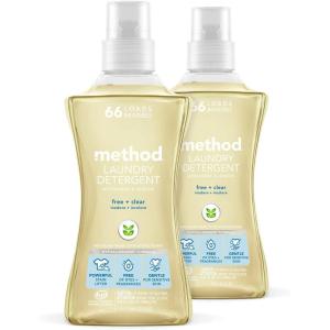 imageMethod Laundry Detergent Free  Clear 535 Fluid Ounces 66 Loads 2 pack Packaging May Vary