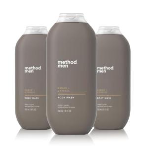 imageMethod Men Body Wash Cedar  Cypress Paraben and Phthalate Free 18 FL Oz Pack of 3Cedar  Cypress