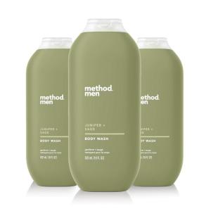imageMethod Men Body Wash Cedar  Cypress Paraben and Phthalate Free 18 FL Oz Pack of 3Juniper  Sage
