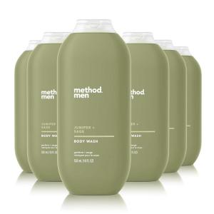 imageMethod Men Body Wash Glacier  Granite Paraben and Phthalate Free 18 FL Oz Pack of 6Juniper  Sage