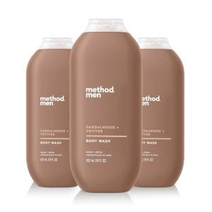 imageMethod Men Sandalwood  Vetiver Body Wash 18oz Pack of 3