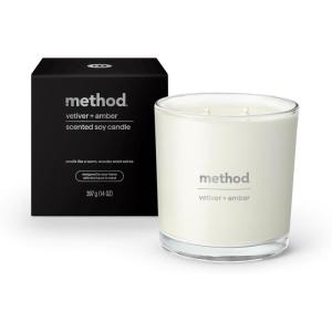 imageMethod Premium Soy Candle Vetiver  Amber 2 Wick Recyclable Jar Up to 50 Hours Burn Time 14 ozVetiver  Amber