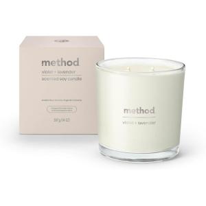 imageMethod Premium Soy Candle Vetiver  Amber 2 Wick Recyclable Jar Up to 50 Hours Burn Time 14 ozViolet  Lavender
