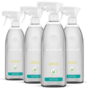 imageMethod Daily Shower Cleaner Spray PlantBased ampamp Biodegradable Formula Spray and Walk Away Eucalyptus Mint Scent 28 Fl Oz Pack of 4 Packaging May VaryEucalyptus Mint