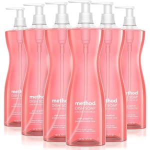imageMethod Gel Dish Soap Refill Clementine Scent Powerful Cleaning Formula Large Refill Tub Biodegradable Formula Cuts Through Grease 54 Fl Oz Pack of 4Grapefruit