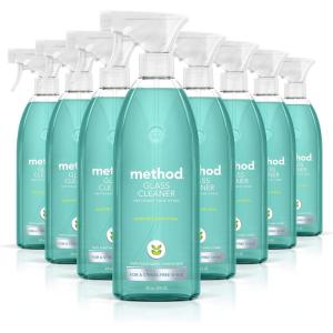 imageMethod Glass Cleaner Spray Waterfall Ammonia Free ampamp PlantBased Solution Mirror ampamp Window Cleaner  Great for Indoor ampamp Outdoor Glass Surfaces 28 oz Spray Bottles Pack of 8