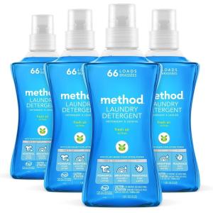 imageMethod Liquid Laundry Detergent Beach Sage Scent PlantBased Stain Remover  66 Loads per 535 fl oz bottle 4 Pack 264 Total Loads Packaging May VaryFresh Air