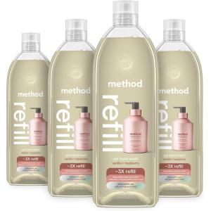 imageMethod Premium Gel Hand Soap Refill Vanilla  Raspberry Recyclable Bottle Biodegradable Formula 34 fl oz Pack of 4 Packaging May VaryVanilla  Raspberry