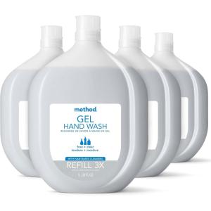 imageMethod Gel Hand Soap Refill Free  Clear Recyclable Bottle 34 oz 4 pack