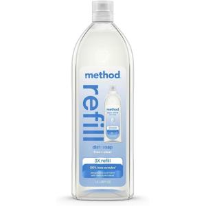 imageMethod Super Shine Liquid Dish Soap Refill Powered by Enzymes Among the Orchards Scented 48 fl ozFree Clear